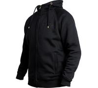 John Doe Motorrad XTM Zip Hoodie, schwarz, Größe XL für Männer