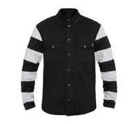 JOHN DOE Motorradhemd Motoshirt Prison - schwarz & weiß