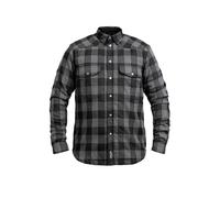 John Doe Motoshirt Grau-Schwarz Motorradhemd, Größe S