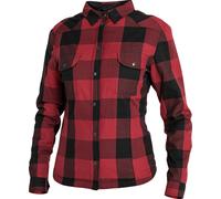 John Doe Hemd Motoshirt Damen, schwarz-rot Größe: XL