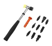 JOINPAYA 1 Satz Dellen Reparaturset mit Gummihammer und Köpfen aus Eisen für Präzise Ausbeultechnik Am Fahrzeug Karosserie Reparatur Werkzeug
