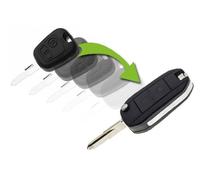 Jongo® Klappschlüssel Umbaukit Kompatibel mit Peugeot 206 | Festen Schlüssel in Klappschlüssel Umwandeln | 2 Tasten Gehäuse + Rohling | Nur für Bastler
