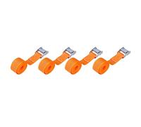 Jonlaki 4 Stück 50 Mm Hochfeste Orangefarbene Spanngurte mit Schnalle für Motorradanhänger, LKW