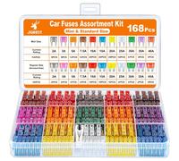 JOREST 168Pcs Kfz Sicherungs Set, Mini Standard Flachsicherungen 2A-40A für PKW