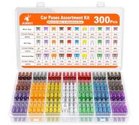 JOREST 300Pcs Kfz Sicherung Set, 160 Mini Flachsicherungen + 90 Standard Sicherungen + 50 Micro Sicherungen +1 Sicherungszieher - für PKW/Wohnmobil/LKW (2Ampere 3A 5A 7.5A 10A 15A 20A 25A 30A 35A 40A)