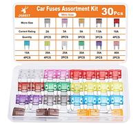JOREST 30Pcs Mini Kfz Sicherung Set, Flachsicherungen Auto - Automotive Sicherungen für PKW/Wohnmobil/LKW/Motorrad (2 Ampere 3A 5A 7.5A 10A 15A 20A 25A 30A 35A 40A)