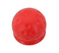 Jotekonoby Anhängerkupplungsabdeckung, 50 mm, weiche PVC-Schutzkappe für Wohnwagen, LKW, Sattelanhänger, Kugel, staubdicht, fettdicht, Rundumschutz, einfache Installation, schwarz (rot)