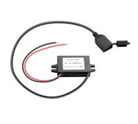 JSADZKJ 12V 24V DC zu 5V 3A USB-Buchse-Konverteradapter-Buck-Modul,DC-zu-DC-12V-Abwärtswandler-Netzteil,Abwärtswandler,DC-Wandler für Fahrzeugspannung (USB-Anschluss mit Staubschutzkappe)