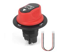 Jtron batterieschalter trennschalter motorrad 50A an-aus batterieschalter 12v-50v mini mit 10AWG Kabel 50cm für Marine Boat Caravan Car Vehicles Yacht Bus (50A)