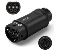 JULIK Typ 1 auf Typ 2 EV Adapter, 32A/16A, SAE J1772 Stecker zu IEC 62196 Steckdose EV-Ladeadapter für Typ2 Elektroauto