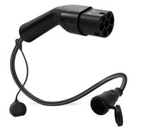 JULIK Typ 2 auf Schuko Adapter 16A 250V, Typ2 IEC 62196 EV Ladekabel LadegeräT Ladestationen Wallbox zu Schuko Steckdose für Elektrofahrzeuge E-Auto E-Motorrad Haushaltssteckdose (schwarz)