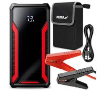 Jump Starter 12V 1800A, Powerbank DEDRA DEPP1201 Starthilfe mit 12000mAh Li-Ion Akku, Autobatterie Booster mit LCD-Anzeige und Sicherheitskabeln, Notstart von Diesel- und Benzinmotoren