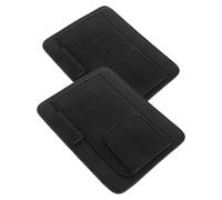JUMPLAWN 2 Stück Visier Organizer Auto aus Kunstleder Sonnenblendenhalter mit UV Schutz und Sicherer Befestigung für Karten und Sonnenbrillen im Fahrzeuginnenraum