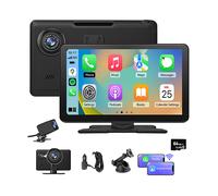 JUNSUN 9" carplay Rückfahrkamera Frontkamera Autoradio, FM, Bluetooth, Black