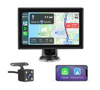 JUNSUN Kabellos CarPlay Rückfahrkamera Autoradio, -, Bluetooth, Schwarz