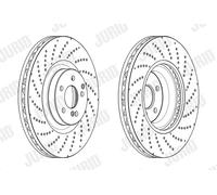 JURID Bremsscheibe vorne rechts links belüftet 360mm für MERCEDES-BENZ 563186JC-1