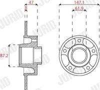 Bremsscheibe JURID 563317JC-1