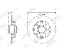 JURID 563402J-1 Bremsscheibe für CITROËN,OPEL,PEUGEOT