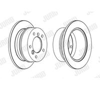 Jurid Bremsscheibe 567771J hinten rechts/links voll 258 mm für VW Audi Skoda Seat Mercedes-Benz