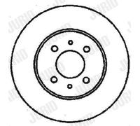 JURID Bremsscheibe 561469jc 258mm 12mm für ALFAROME/Fiat/LANCI Fiat LANCIA ALFA ROMEO