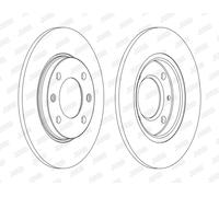 JURID Bremsscheibe hinten rechts links voll 247mm für PEUGEOT (DF-PSA) CITROËN/PEUGEOT CITROËN 561555JC