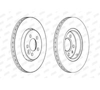 JURID Bremsscheibe vorne rechts links belüftet 284mm für SAIC MOTOR MG ROVER 562165JC