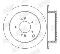 JURID Bremsscheibe hinten rechts links voll 284mm für HYUNDAI KIA 562454JC