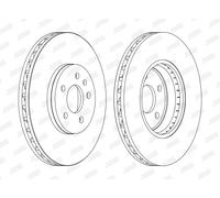 JURID Bremsscheibe vorne rechts links belüftet 320mm für VW AUDI VAG 562511JC-1