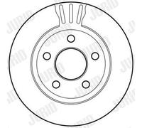 JURID Bremsscheibe 562802jc 280mm 24mm für JEEP RENAULT