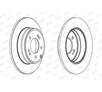 JURID Bremsscheibe hinten rechts links voll 284mm für HYUNDAI KIA 562849JC