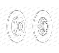 JURID Bremsscheibe hinten rechts links voll 268mm für PEUGEOT 562937JC-1