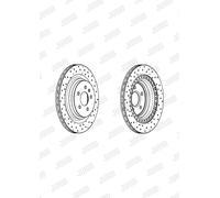 JURID Bremsscheibe hinten rechts links belüftet 330mm für MERCEDES-BENZ 562956JC