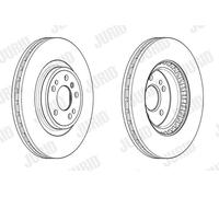 JURID Bremsscheibe vorne rechts links belüftet 330mm für MERCEDES-BENZ 563002JC-1