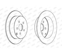 JURID Bremsscheibe hinten rechts links voll 269mm für TOYOTA 563037JC