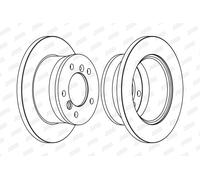 Jurid Bremsscheibe 567761J hinten rechts/links voll 272 mm für Mercedes-Benz VW