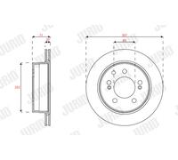 JURID Bremsscheibe passend für Ssangyong Rexton W 2.7 XDi 563501J
