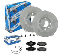JURID BREMSSCHEIBEN 238mm + BELÄGE VORNE passend für RENAULT TWINGO + CLIO 1 2