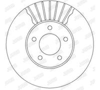 JURID Bremsscheiben vorne Ø302 mm für Chrysler Voyager IV Grand V Freemont