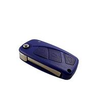 JURMANN 1 Stück Funkschlüssel Ersatz Klappschlüssel Gehäuse - 3-Tasten Fernbedienung mit Rohling - FIAT_KS07 - Neu Reparatur Hülle (Blau, Kunststoff, Auto)