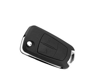 JURMANN Schlüsselgehäuse Fernbedienung Klappschlüssel 2 Tasten für Opel Astra G, H, J, Corsa D, Meriva, Signum, Vectra C, Zafira B, Schwarz, Kunststoff, Auto, SUV, Van
