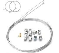 Jushion Universal Kabelreparatursatz, 2 Stück 2M Motorrad Universal Seilzug, Universal Reparaturset Bowdenzug Gaszug Schaltzug Kupplungszug mit 9X Nippel für Fahrrad Roller Mofa Moped
