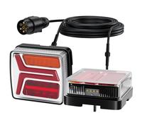 Justech 2x LED Anhänger Rückleuchten, 35LEDs 12V Universal Rücklicht Set, 7 Polig Stecker, 10M Kabel & IP67 Wasserdicht, Anhänger Beleuchtung für PKW LKW Caravan Vans, mit ECE-Zertifiziert