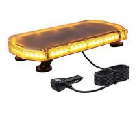 Justech 56LEDs Auto Notfall-Warnleuchte 16 Blitzmodi Wiederherstellungs Bernstein Gefahrenblitz Baken IP56 mit Digitalem Anzeige-Steuerungsschalter für 12V 24V Auto Fahrzeug LKW Anhänger