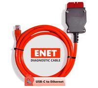 Juta ENET OBD2 Diagnosekabel für BMW F-Serie & G-Serie mit USB-C Adapter, 2m Ethernet Programmierkabel für E-SYS, ISTA, INPA, Kompatibel mit F10, F30, F25, G01, G05
