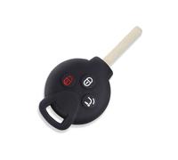 Juttzzei Smart ForTwo Autoschlüssel Hülle für Mercedes Benz Smart ForTwo 451 Cabrio Coupe ForFour Roadstar Schlüsselhülle, Weich TPU Silikon Smart ForTwo 451 Schlüsselhülle Cover- 3 Tasten (Schwarz)