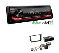 JVC 1-DIN Digital Autoradio DAB+ für Volkswagen VW Caddy III schwarz inkl Canbus