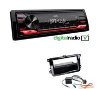 JVC 1-DIN Digital Media Autoradio DAB+ für Volkswagen VW Caddy III piano black