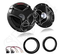 JVC 160mm Lautsprecher VW FOX POLO Beetle 230W Lautsprecherringe LSP ADAPTER Set