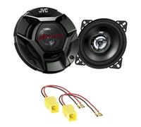 JVC 2-Wege Lautsprecher BOXEN 220W 100mm+Fiat Punto 188 LSP Adapter hinten Seite