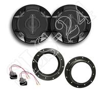 JVC 4-Wege Lautsprecher 350W 165mm+ VW Golf V VI Caddy Tiguan Ringe+ Adapter Set